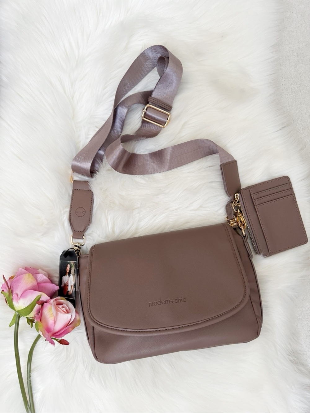Taupe Crossbody Bag